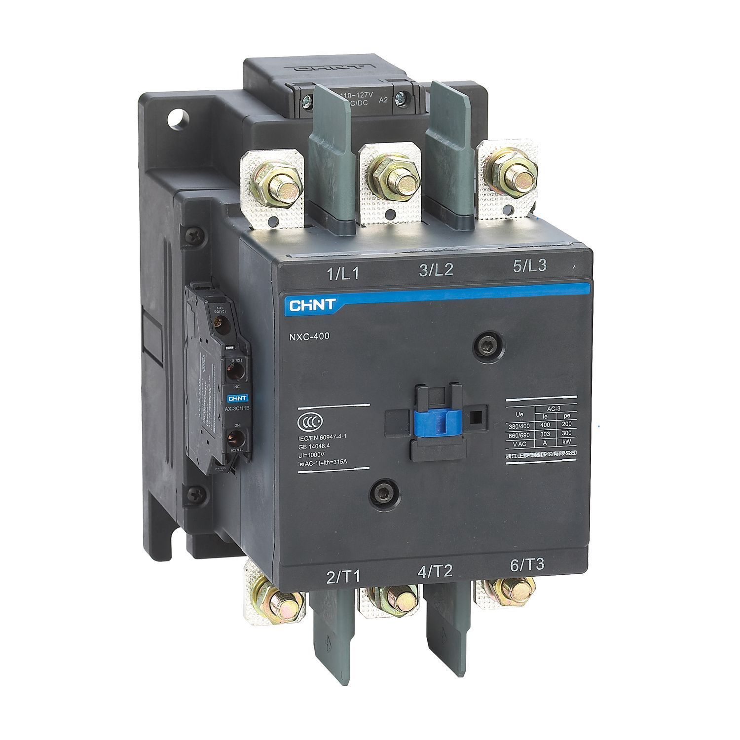 Контактор NXC-400 3P 400A AC/DC220-240B (50Гц) 2НО+2НЗ (R) купить в интернет-магазине