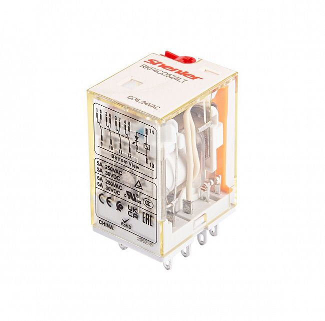 Промежуточное реле Shenler RKF4CO730LT 4CO 6A 220VAC купить в интернет-магазине