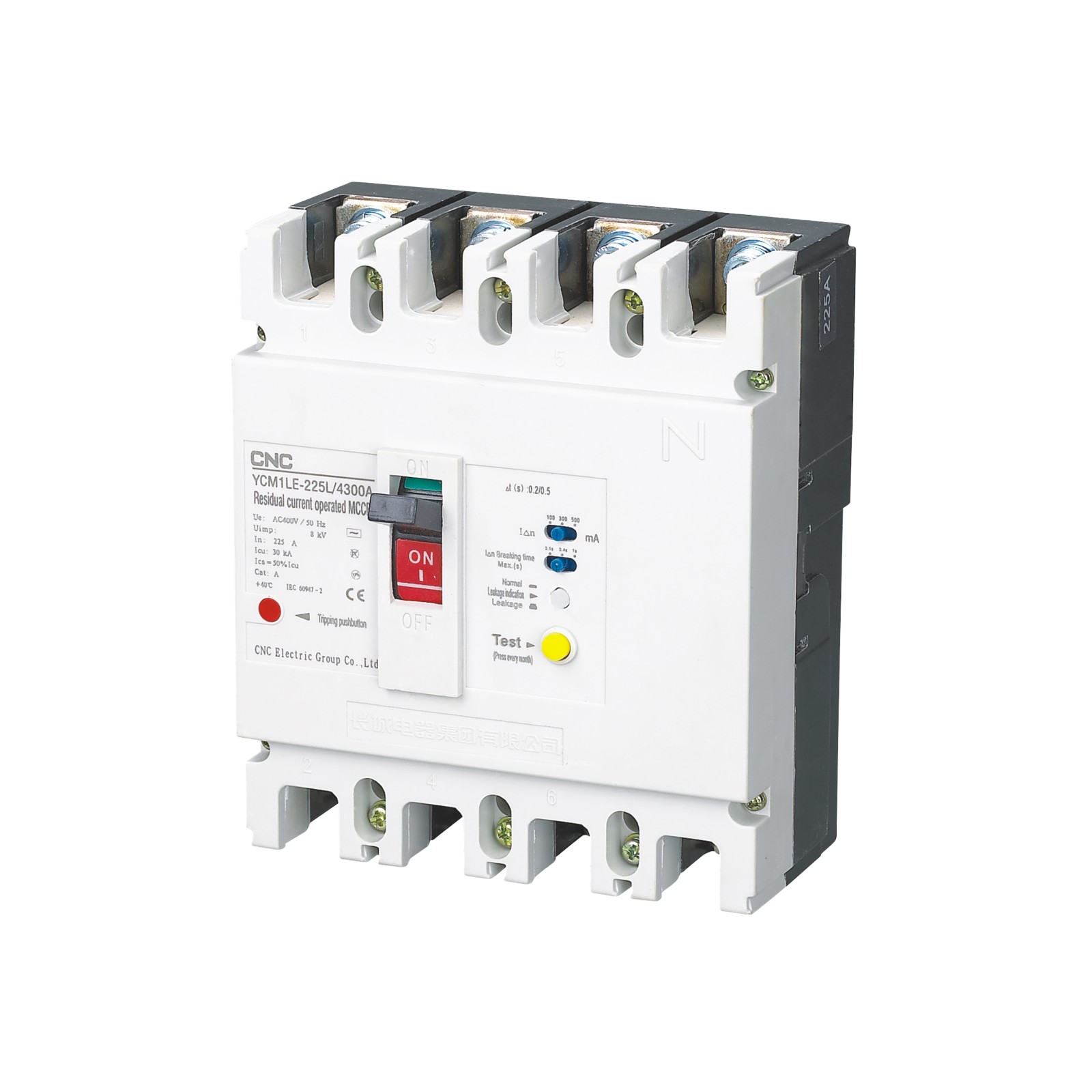 YCM1LE 400L 350A 4P 100-300-500мА 50kA купить в интернет-магазине