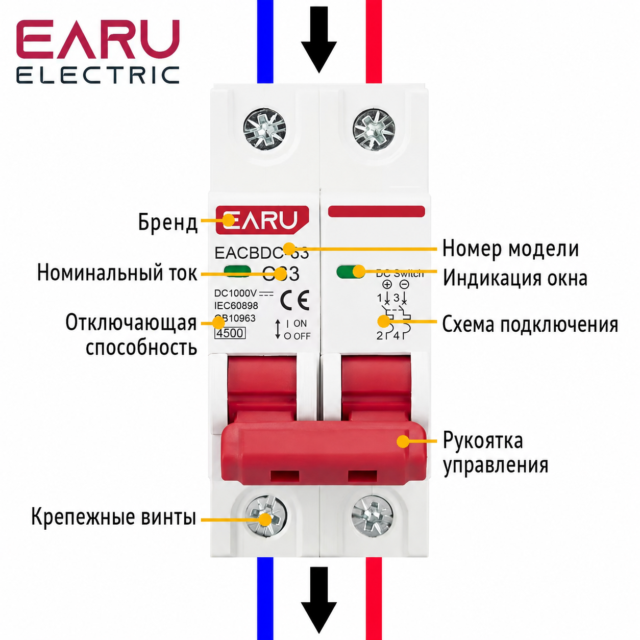 EACBDC-63 2P 63A купить в интернет-магазине
