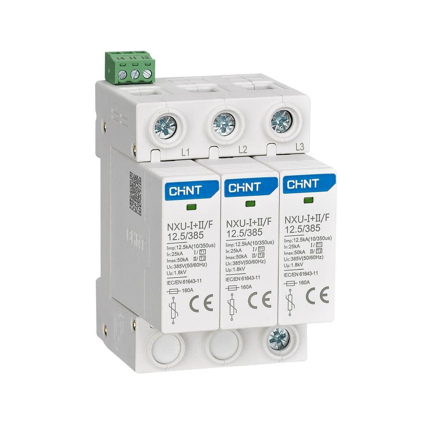 УЗИП NXU-I+II/F 3P In=25kA Im=50kA Uc=275В (класс I + II) купить в интернет-магазине