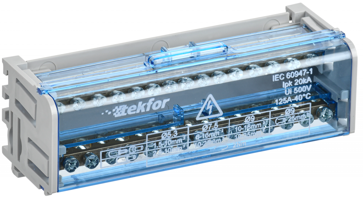 TEKFOR Шины на DIN-рейку (кросс-модуль) ШНК 2х15 L+PEN IEK купить в интернет-магазине