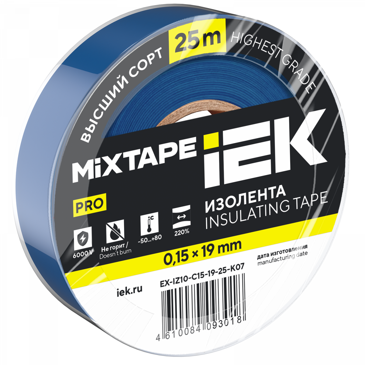 MIXTAPE PRO Изолента 0,15х19мм синяя 25м IEK купить в интернет-магазине