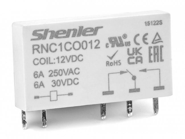 Интерфейсное реле Shenler RNC1CO012 1CO 6A 12VDC купить в интернет-магазине