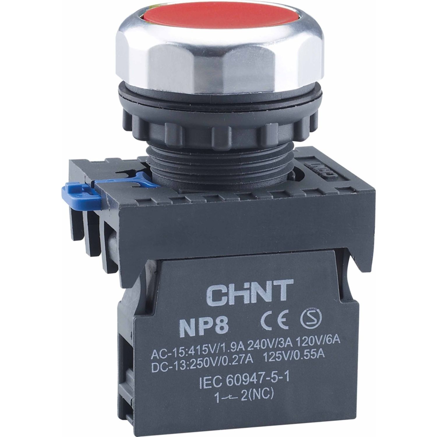 Кнопка упр. NP8-11BND/4 подсветка, самовозв, красный, AC110-230В(LED), 1НО+1НЗ, IP65 (R) купить в интернет-магазине