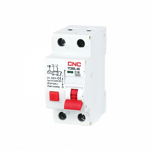 YCB9L-40 1P+N 20А В тип AC 30мА 6кА (электрон.) купить в интернет-магазине
