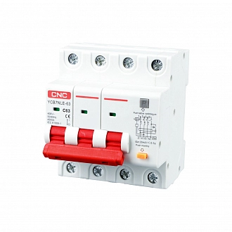 YCB7NLE-63 3A 3P+N 4,5kA 30mA C AC купить в интернет-магазине