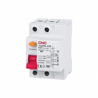 YCB9RL-63B 63А 1P+N 6кА 30мА B (электромагнитный) купить в интернет-магазине