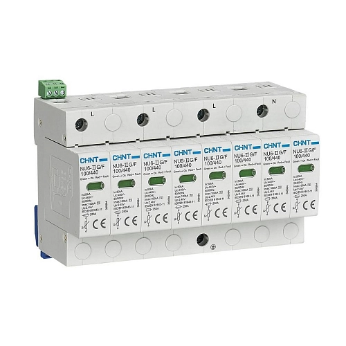 УЗИП NU6-IIG 4P In=40кА Im=100кА Uc=440B (класс II) купить в интернет-магазине